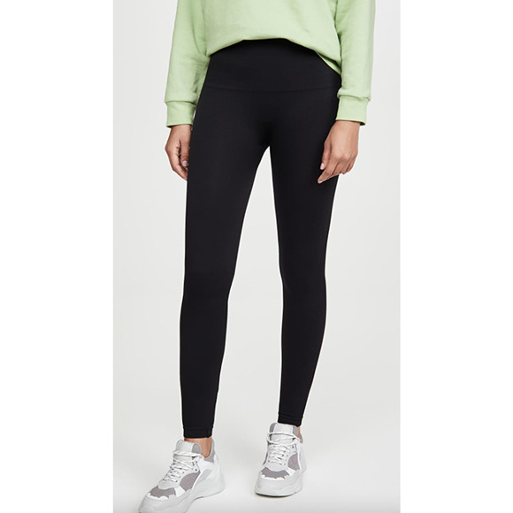 Spanx Look At Me Now Seamless Ankle Crop Leggings In Black Size Large - Picture 1 of 8